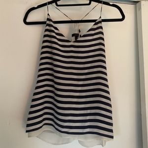 J Crew Women's Black and White striped Tank top |